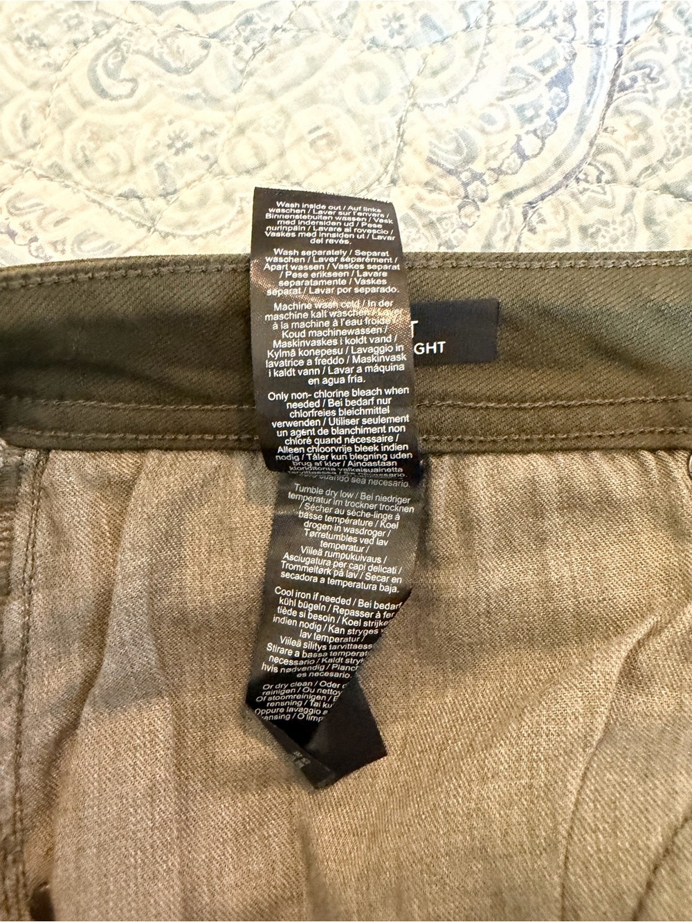 Liverpool Los Angeles Regent Relaxed Straight Olive Pants 38x32 - Picture 6 of 9